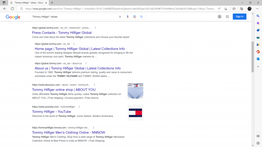 Tommy Hilfiger shoes Google Search Personal Microsoft​ Edge 12 Nov 22 8 50 01 AM