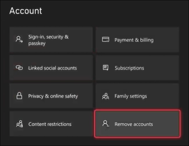 remove accounts